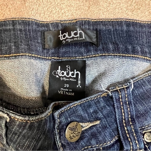 ⬇️ Touch by Alyssa Milano Philadelphia Eagles Flare Jeans 🦅 Size 29 - Picture 8 of 8